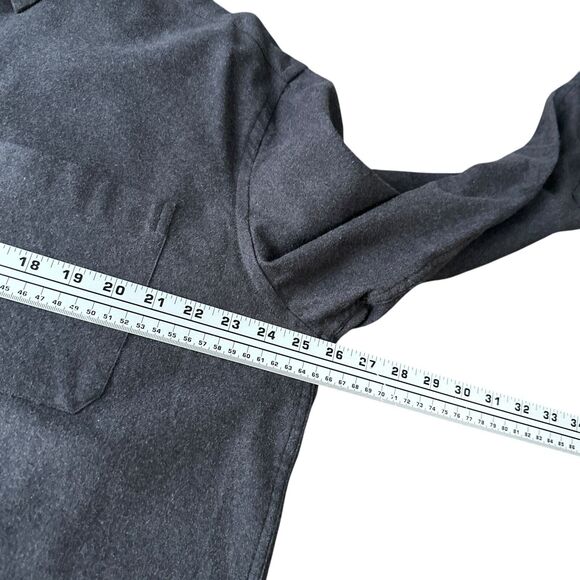 Orvis Chamois Cloth Flannel Shirt Men’s Large Dark Gray Long Sleeve Button-Down - Picture 7 of 9